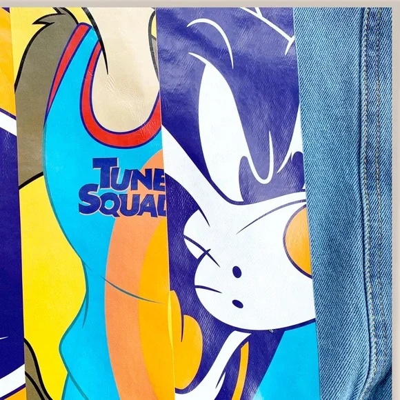 Members Only New Space Jam Looney Tunes Denim Jacket Graphic Print Nostalgic M - Picture 15 of 16
